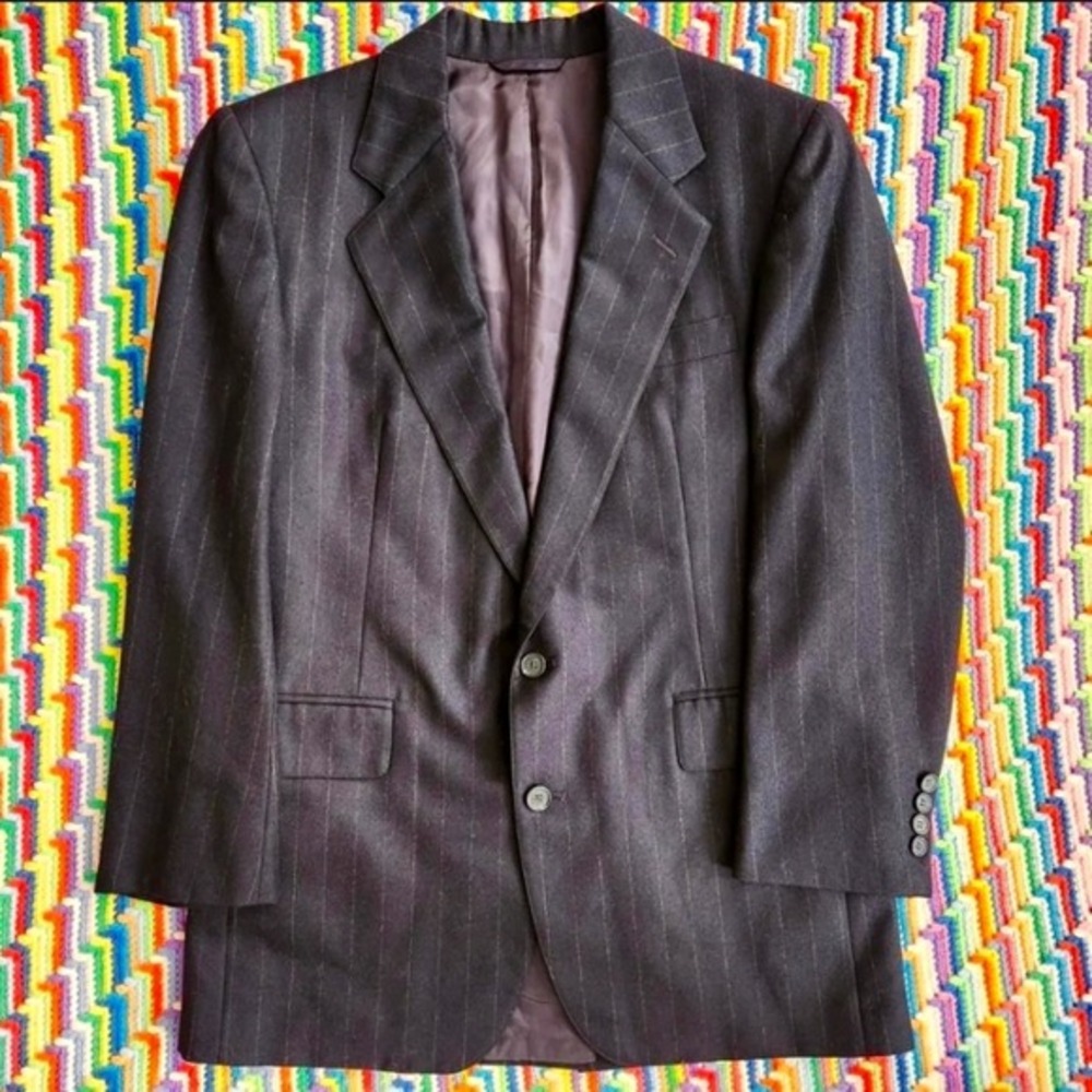 Vintage 1990s‎ Striped Navy Sports Coat